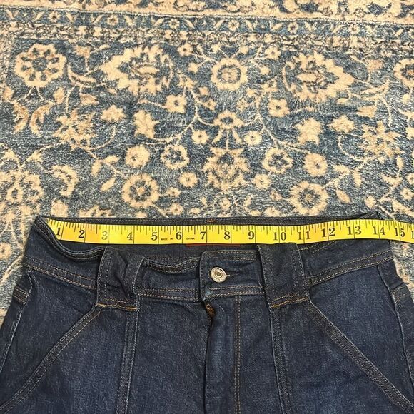 7 For All Mankind Palazzo Distressed Boho Split Open Wide Denim Jeans Modern - Picture 11 of 16